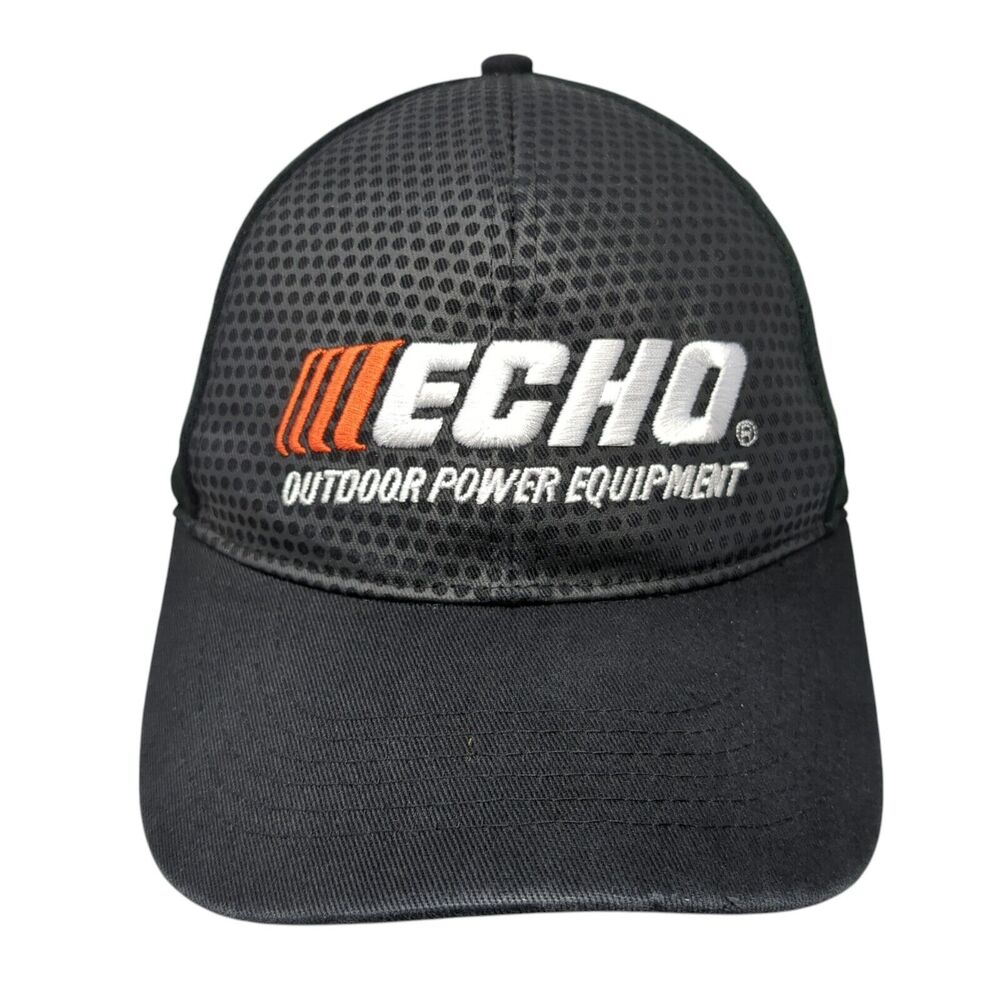 Echo Outdoor Power Equipment Strapback Hat Black OS Adjustable Embroidered